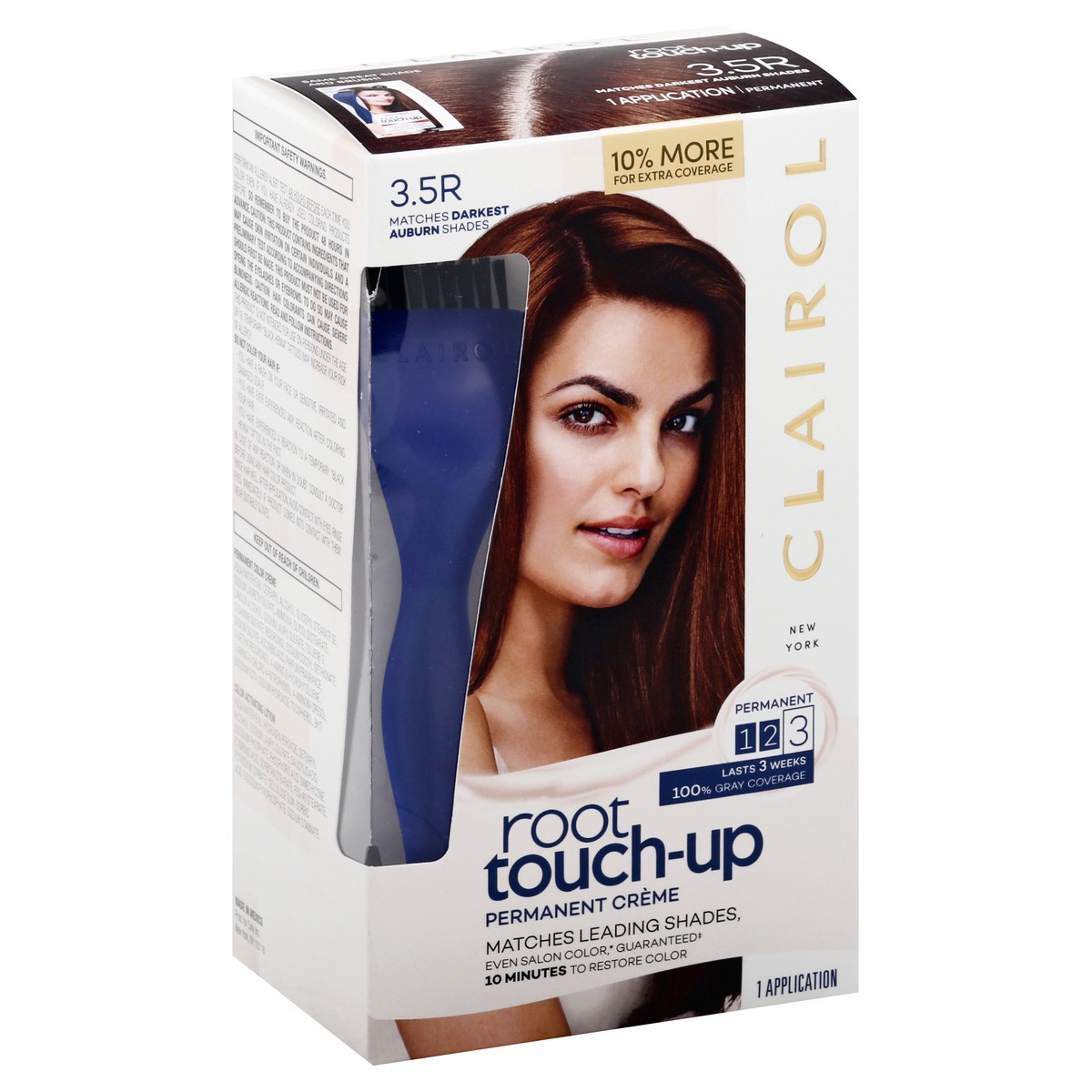 slide 8 of 9, Clairol Root Touch-up Permanent 3.5R Darkest Auburn Hair Color, 1 ct