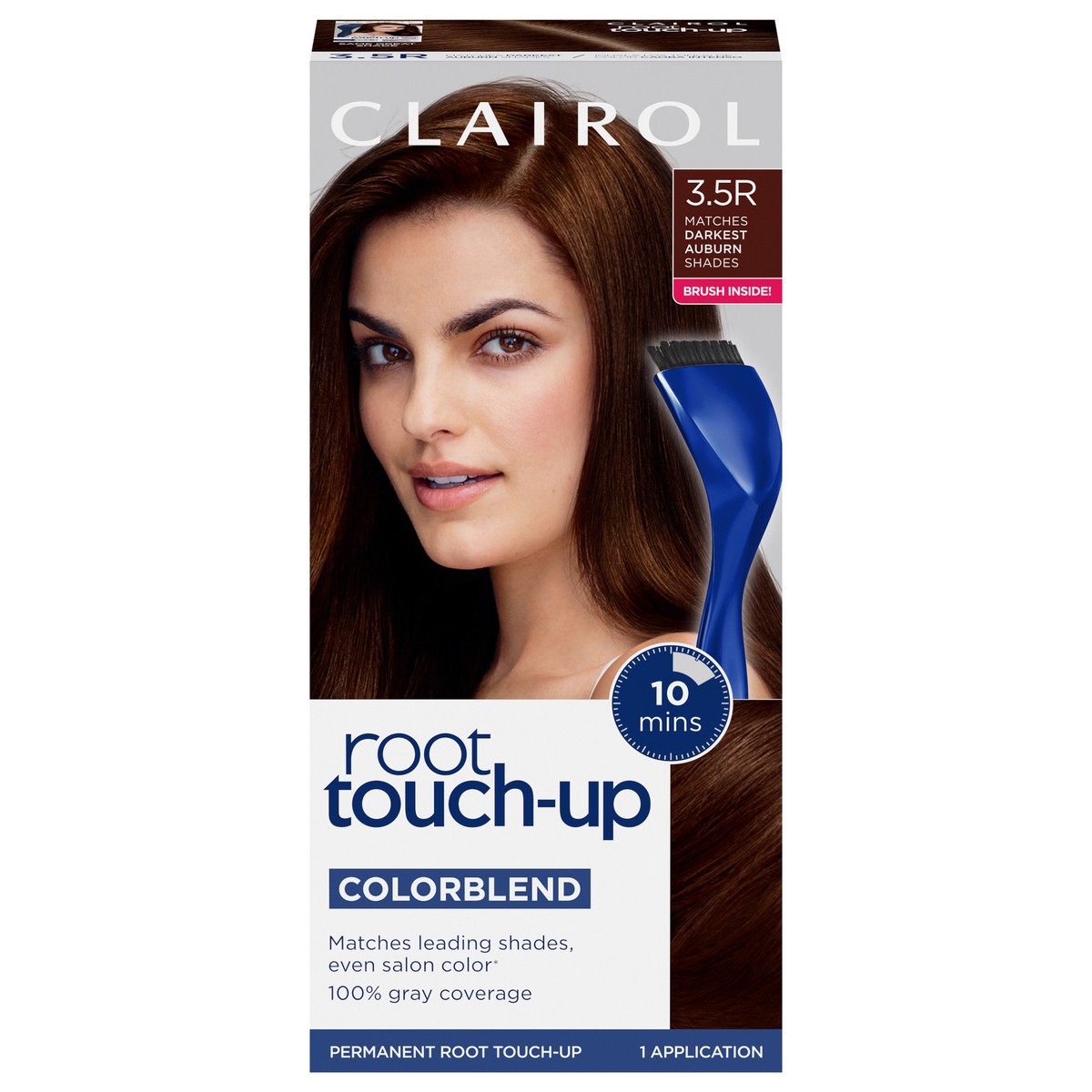 slide 1 of 9, Clairol Root Touch-up Permanent 3.5R Darkest Auburn Hair Color, 1 ct