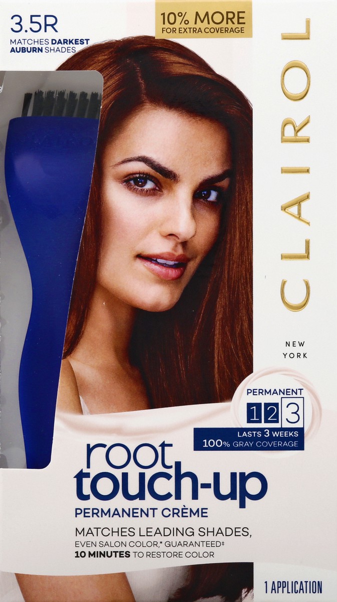 slide 2 of 9, Clairol Root Touch-up Permanent 3.5R Darkest Auburn Hair Color, 1 ct