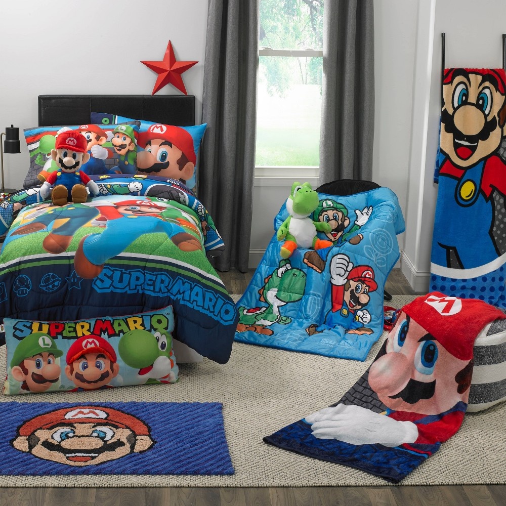 slide 3 of 4, Nintendo Mario Twin Sheet Sets, 1 ct