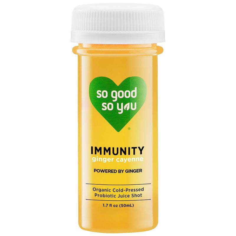 slide 1 of 8, So Good So You Immunity Ginger with Cayenne Organic Probiotic Shot - 1.7 fl oz, 1.7 fl oz