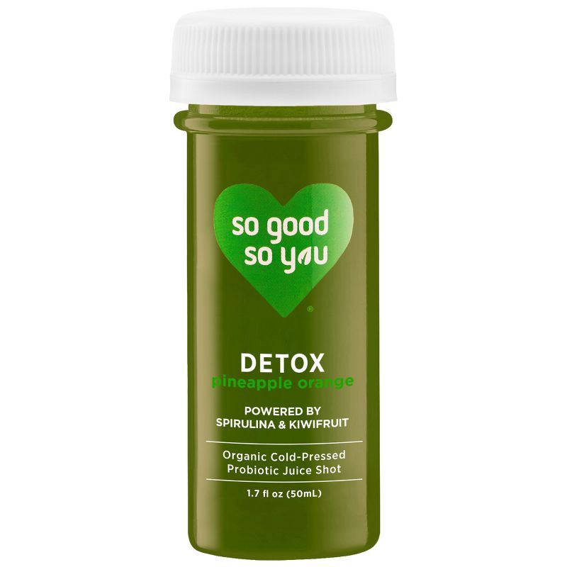 slide 1 of 7, So Good So You Detox Pineapple Orange Organic Probiotic Shot - 1.7 fl oz, 1.7 fl oz