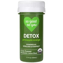 So Good So You Detox Pineapple Orange Organic Probiotic Shot - 1.7 fl oz
