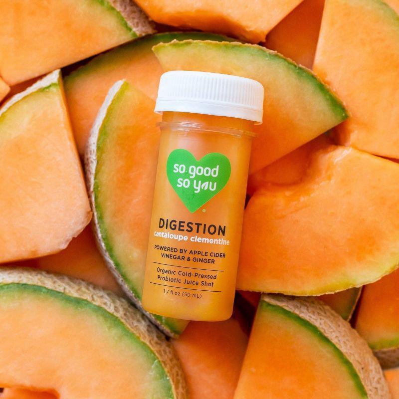 slide 4 of 5, So Good So You Digestion Cantaloupe Clementine Organic Probiotic Juice Shot - 1.7 fl oz, 1.7 fl oz