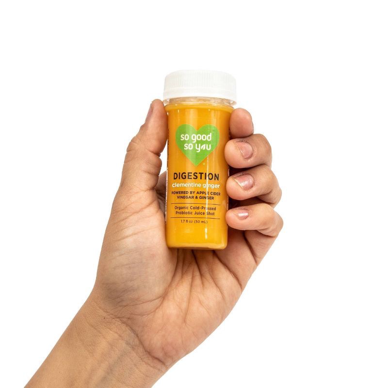 slide 3 of 5, So Good So You Digestion Clementine Ginger Organic Probiotic Juice Shot - 1.7 fl oz, 1.7 fl oz