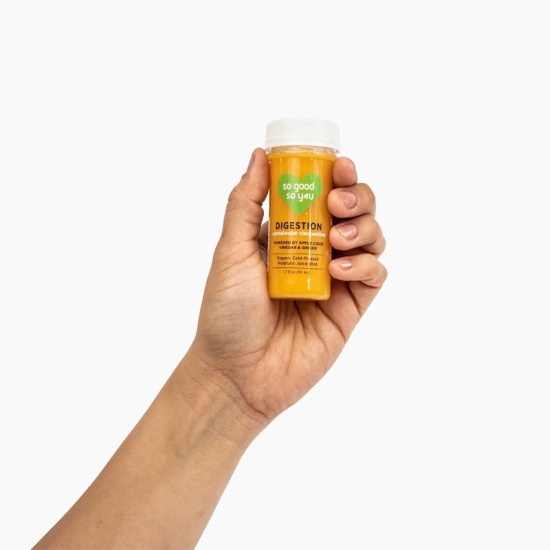 slide 5 of 5, So Good So You Digestion Cantaloupe Clementine Organic Probiotic Juice Shot - 1.7 fl oz, 1.7 fl oz