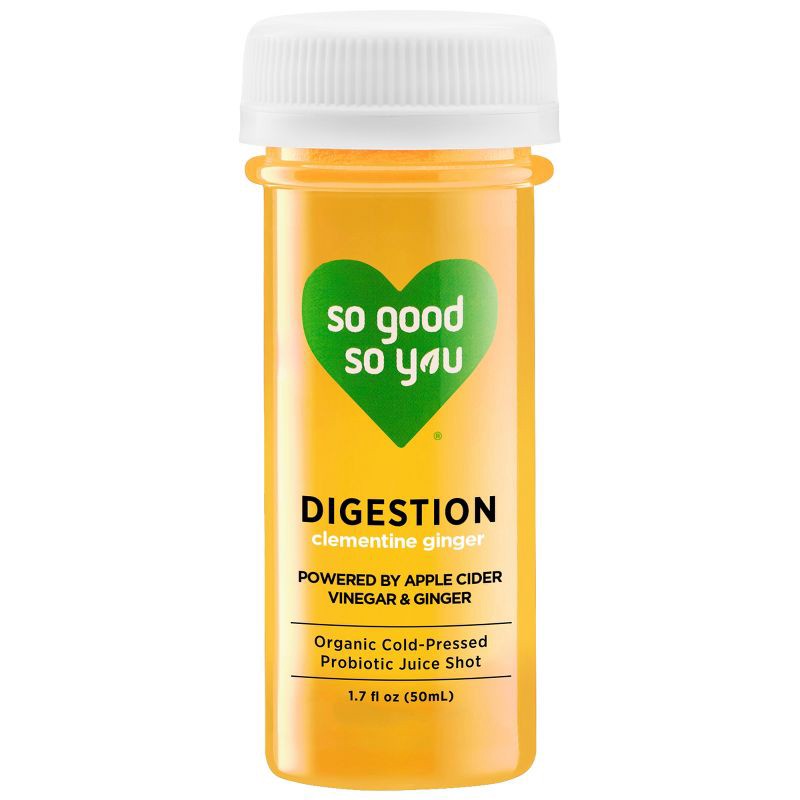 slide 1 of 5, So Good So You Digestion Clementine Ginger Organic Probiotic Juice Shot - 1.7 fl oz, 1.7 fl oz