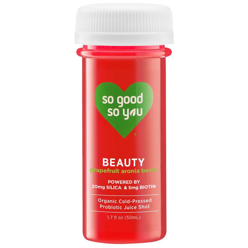 slide 1 of 5, So Good So You Beauty Grapefruit Aronia Berry Organic Probiotic Shot - 1.7 fl oz, 1.7 fl oz