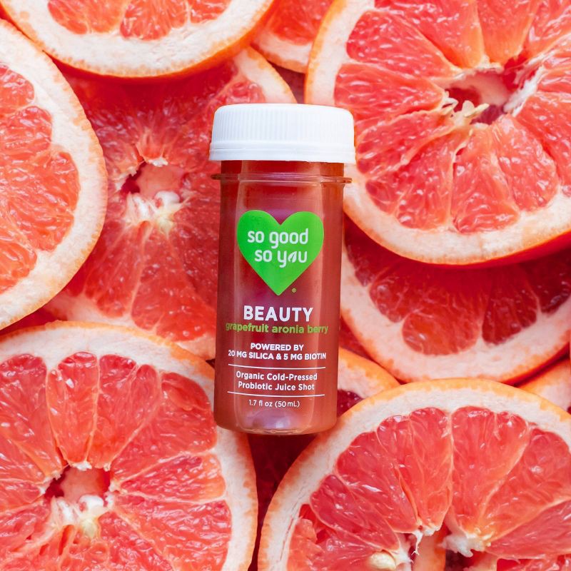 slide 5 of 5, So Good So You Beauty Grapefruit Aronia Berry Organic Probiotic Shot - 1.7 fl oz, 1.7 fl oz