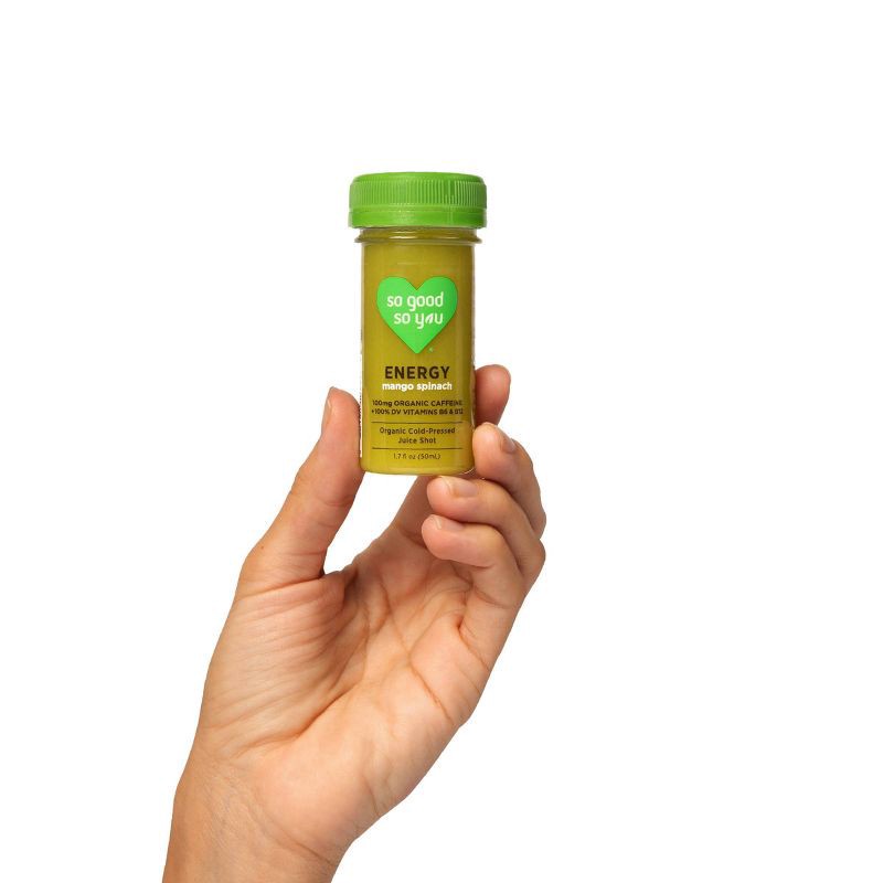 slide 4 of 6, So Good So You Energy Mango Spinach Organic Cold-Pressed Juice Shot - 1.7 fl oz, 1.7 fl oz