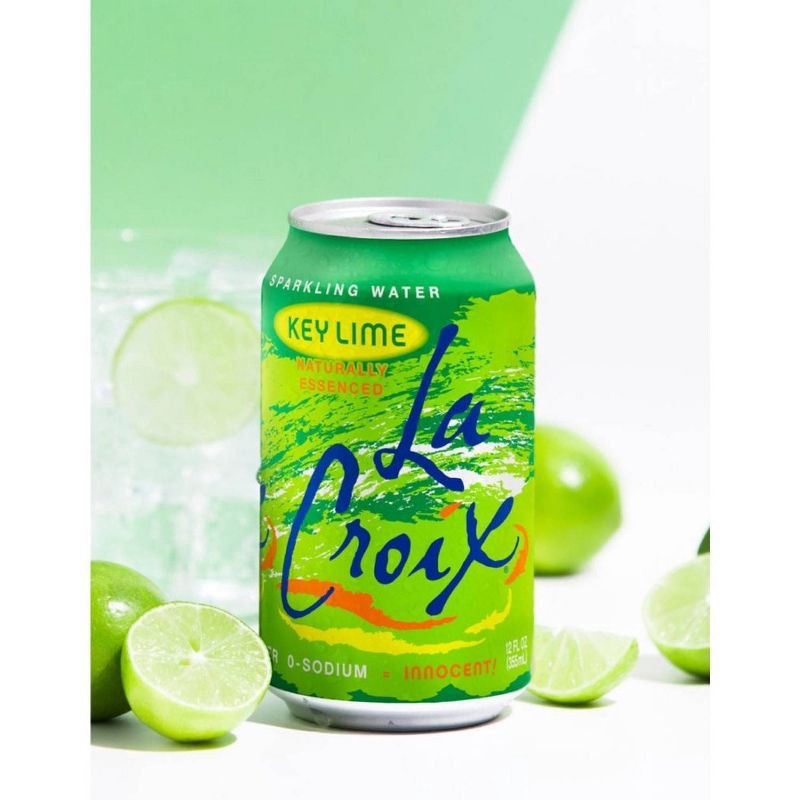 slide 3 of 3, LaCroix Sparkling Water Key Lime - 8pk/12 fl oz Cans, 8 ct; 12 fl oz