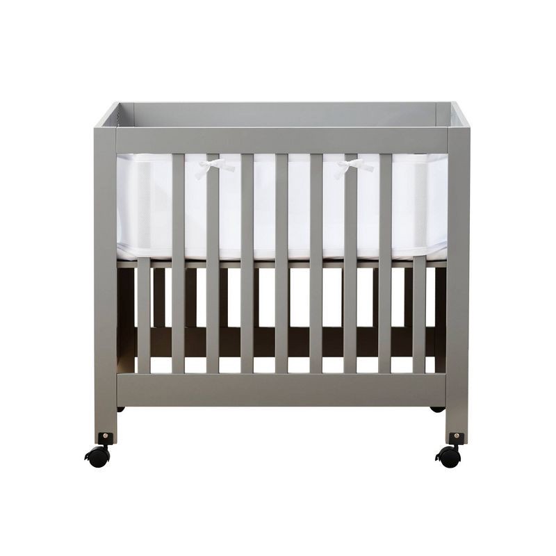 slide 1 of 6, BreathableBaby Breathable Mesh Crib Liner - Classic Collection - White - For Mini/Portable Cribs, 1 ct