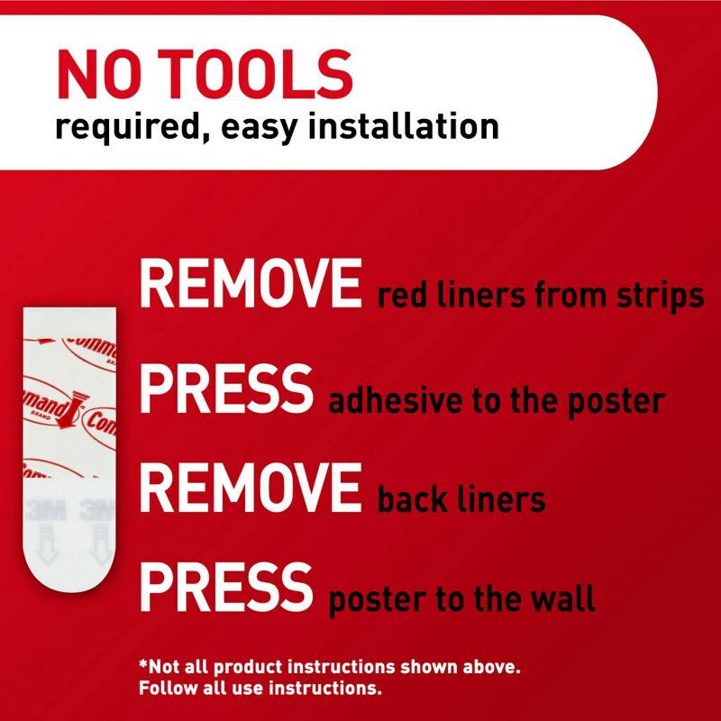 slide 8 of 13, Command Poster 136 Strips Mega Pack White: Picture Hanging Adhesive Strips, Heavy Duty, Plastic, 1.75" Length, 0.625" Width, 1 ct