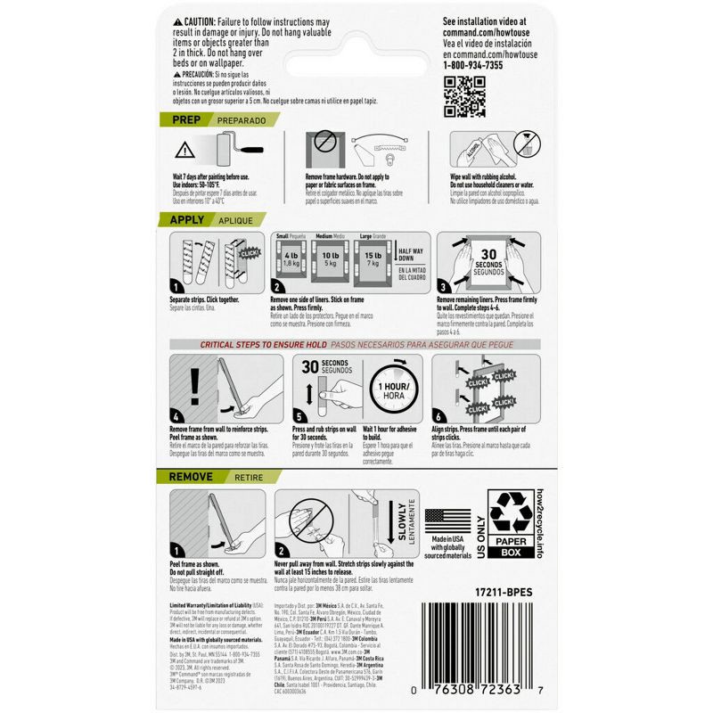 slide 14 of 15, Command Assorted Picture Hanging Strips, Damage Free Picture Hangers, Wall Hanging Strips for Christmas Decorations, 18 Pairs, 1 ct