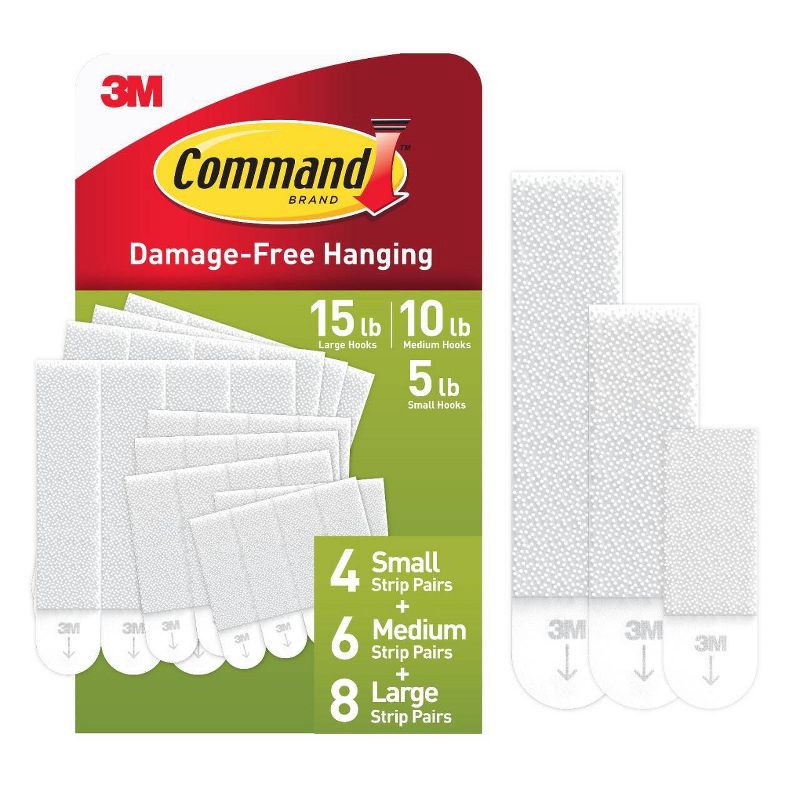 slide 1 of 15, Command Assorted Size Damage-Free Adhesive Picture Hanging Strips, 1 ct