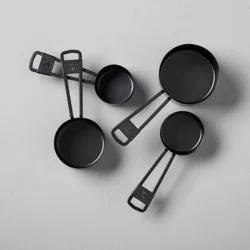 Hearth & Hand with Magnolia 4pc Measuring Cup Set Matte Black - Hearth & Hand™ with Magnolia