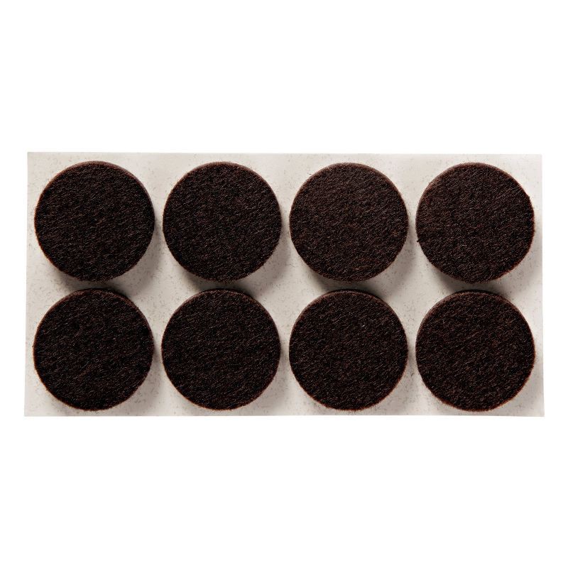 slide 2 of 12, Scotch 1" 32pk Felt Pads Brown: Furniture Floor Protectors, Anti-Scratch Chair Leg Pads, 32 ct