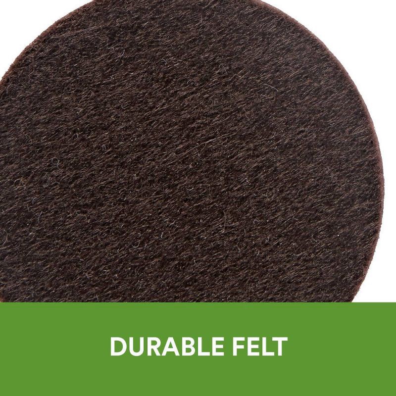 slide 5 of 12, Scotch 1" 32pk Felt Pads Brown: Furniture Floor Protectors, Anti-Scratch Chair Leg Pads, 32 ct