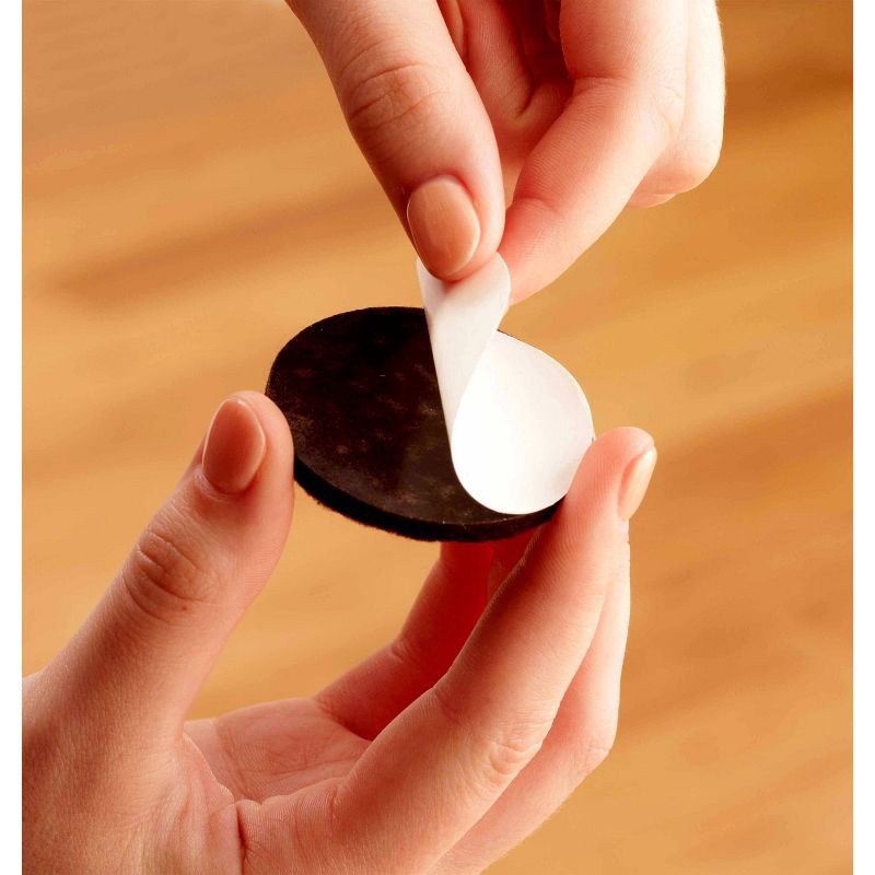 slide 10 of 12, Scotch 1" 32pk Felt Pads Brown: Furniture Floor Protectors, Anti-Scratch Chair Leg Pads, 32 ct