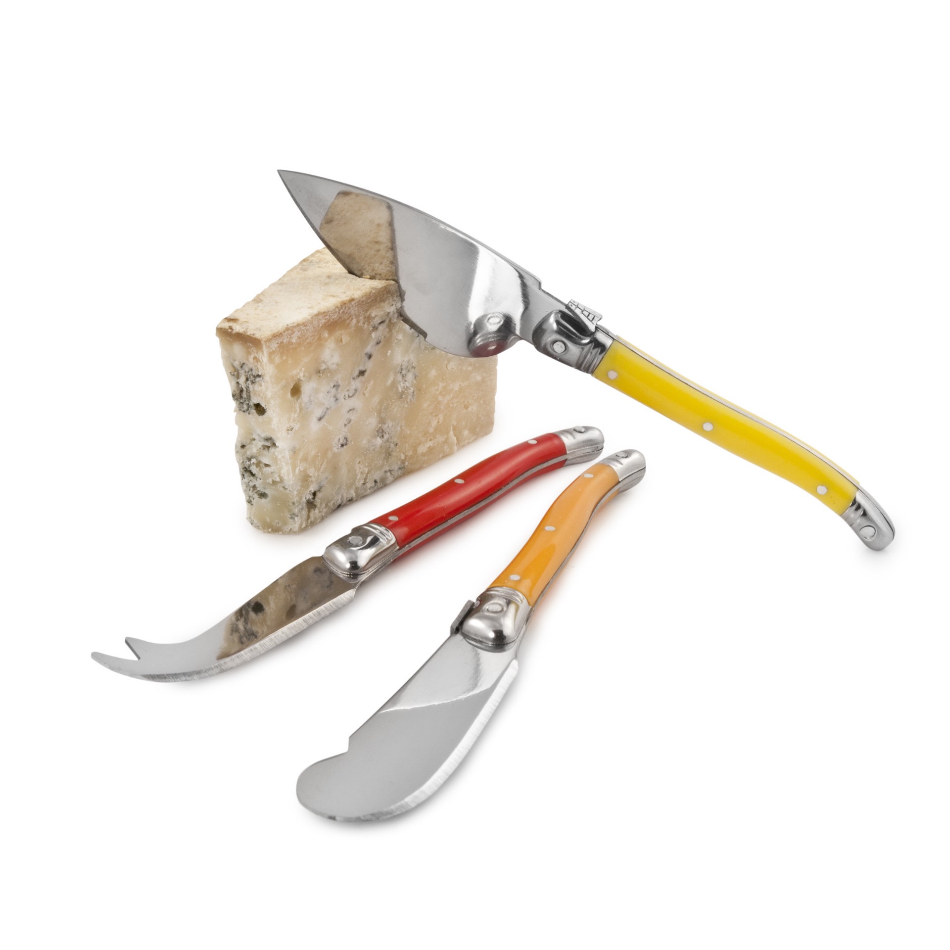 slide 4 of 5, true Enamel Cheese Knives, 4 ct