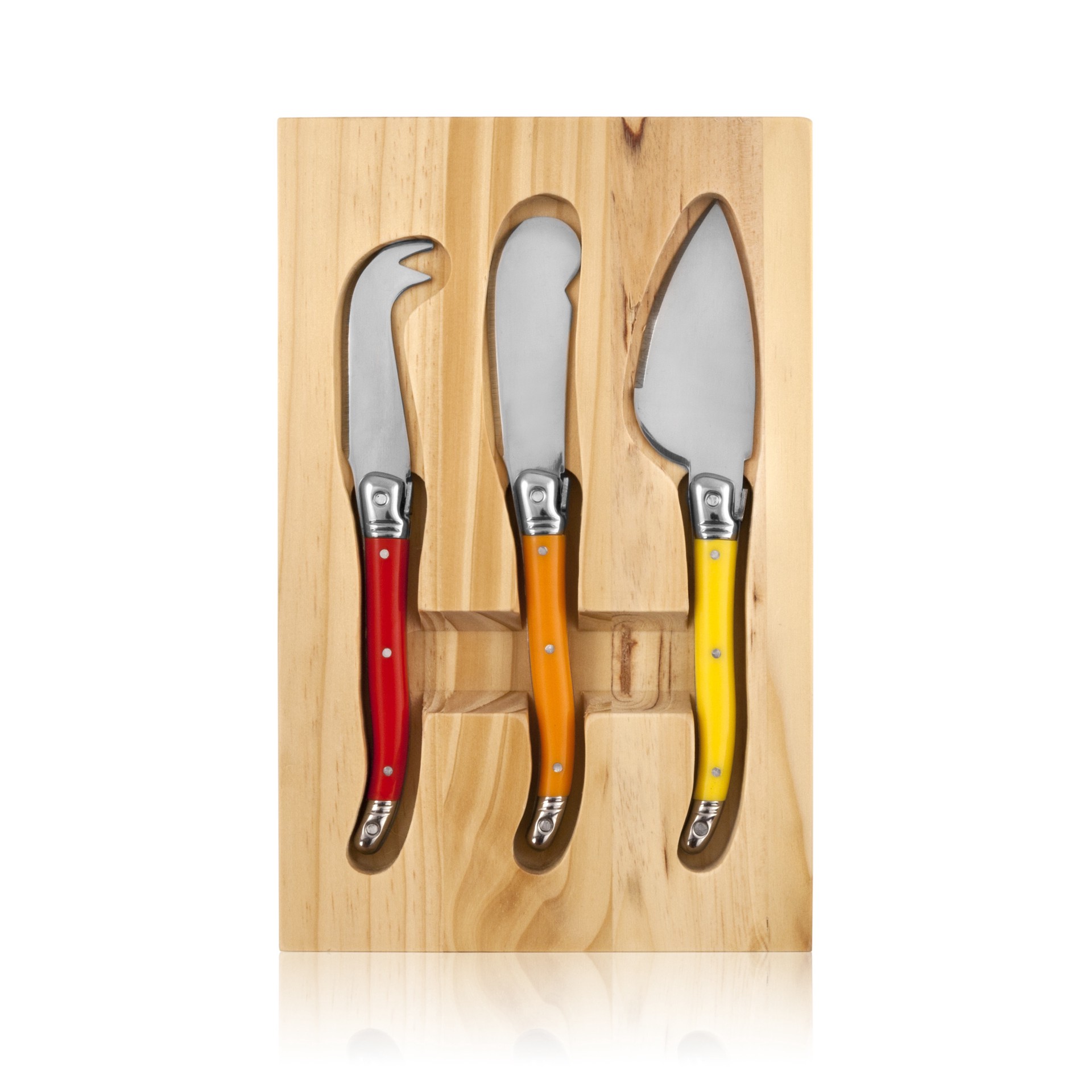 slide 1 of 5, true Enamel Cheese Knives, 4 ct