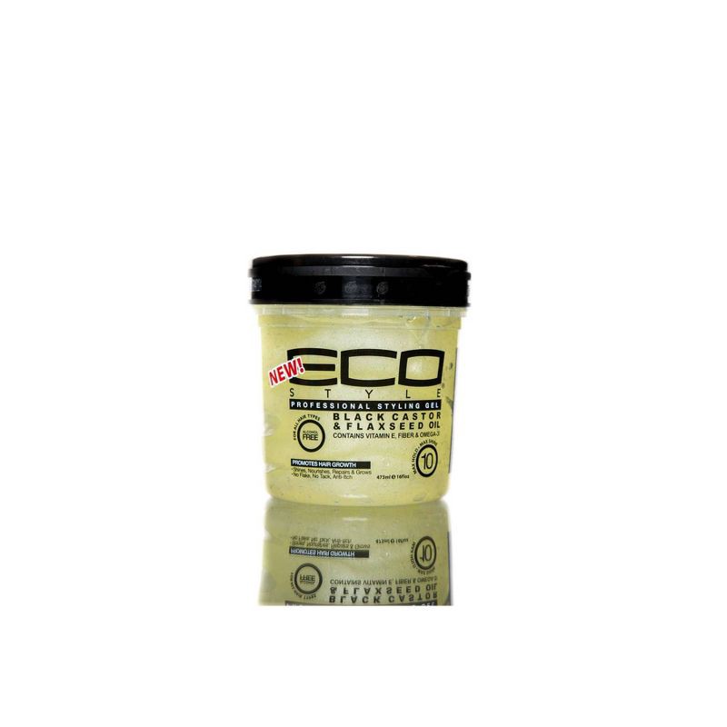 slide 1 of 5, Ecoco ECO STYLE Professional Styling Gel Black Castor & Flaxseed Oil - 16 fl oz, 16 fl oz