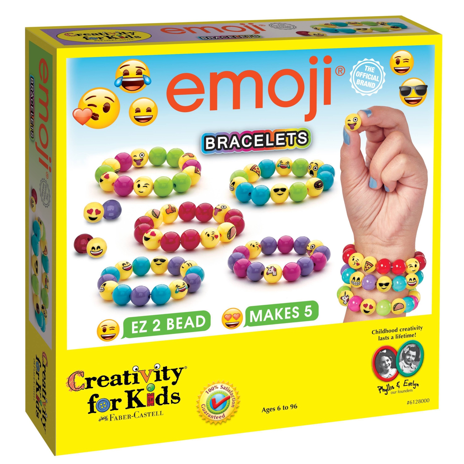 slide 1 of 8, Creativity for Kids Jewelry Kit - Emoji Bracelets, 1 ct