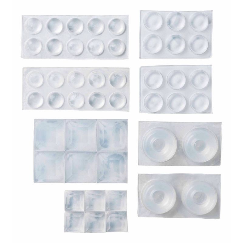 slide 2 of 5, Scotch 48pk Bumpers Value Pack: Clear Adhesive Door & Wall Rubber Pads, 48 ct