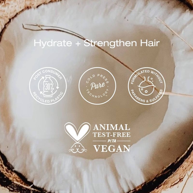 slide 8 of 12, Raw Sugar The Moisture Smoothie Shampoo - Coconut + Agave + Sweet Almond Milk - 18 fl oz, 18 fl oz