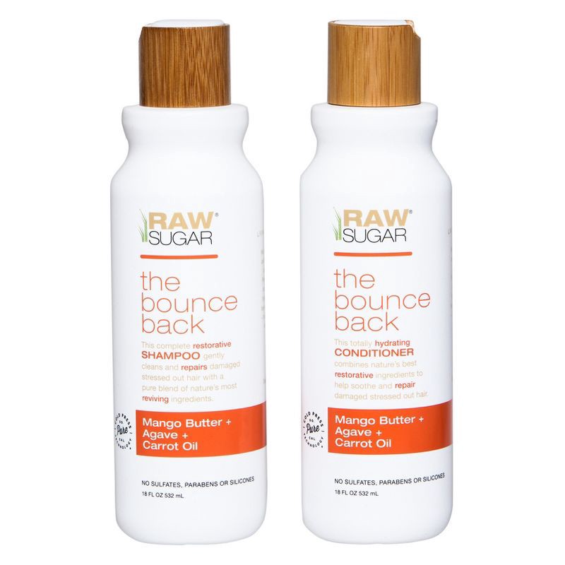 slide 4 of 4, Raw Sugar The Bounce Back Shampoo - Mango Butter + Agave + Carrot Oil - 18 fl oz, 18 fl oz