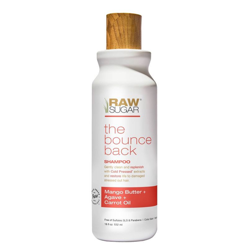 slide 1 of 4, Raw Sugar The Bounce Back Shampoo - Mango Butter + Agave + Carrot Oil - 18 fl oz, 18 fl oz