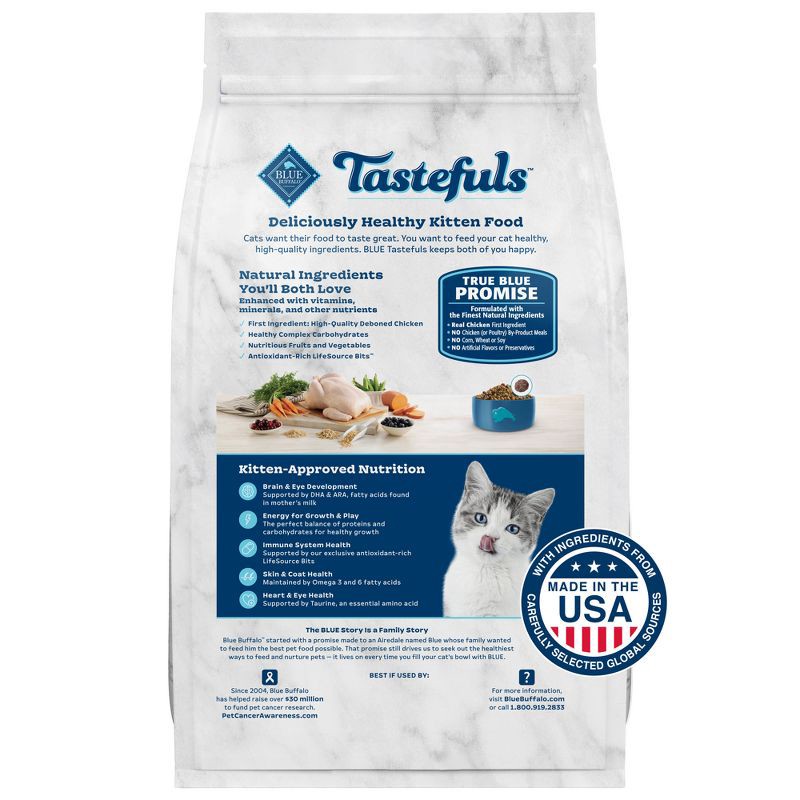 slide 2 of 10, Blue Buffalo Tastefuls Hairball Control Natural Adult Dry Cat Food with Chicken - 5lbs, 5 lb