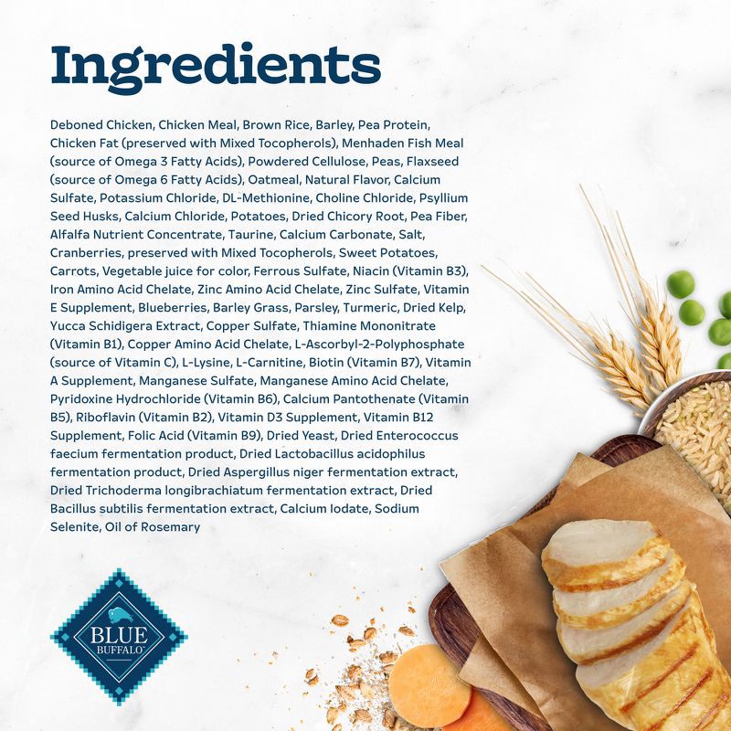 slide 3 of 11, Blue Buffalo Tastefuls Hairball Control Natural Adult Dry Cat Food with Chicken - 5lbs, 5 lb