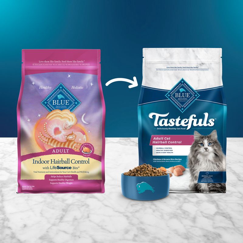 Blue Buffalo Tastefuls Hairball Control Natural Adult Dry Cat Food with ...