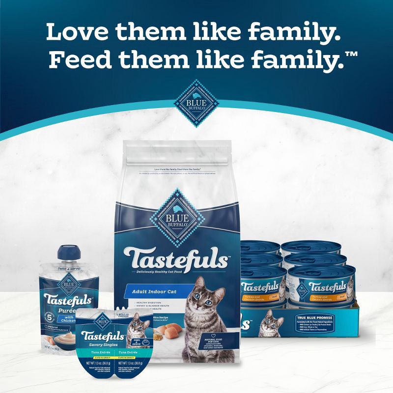 slide 9 of 10, Blue Buffalo Blue Tastefuls Adult Indoor Chicken & Brown Rice Recipe Dry Cat Food - 5lbs, 5 lb