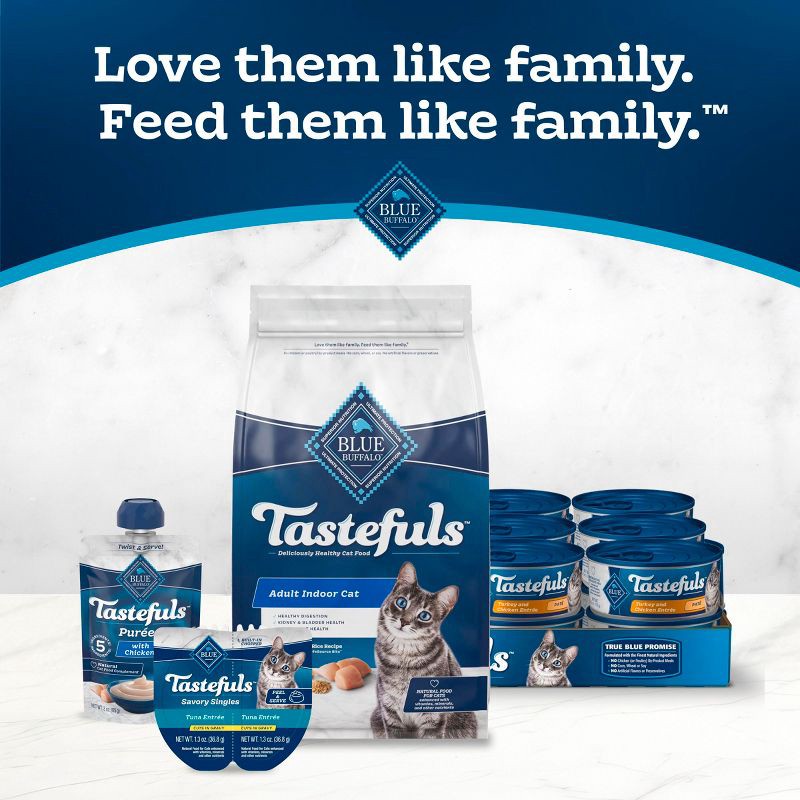 slide 10 of 11, Blue Buffalo Blue Tastefuls Adult Indoor Chicken & Brown Rice Recipe Dry Cat Food - 5lbs, 5 lb