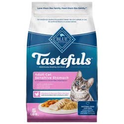 Blue Buffalo Tastefuls Sensitive Stomach Natural Adult Dry Cat Food with Chicken - 5lbs