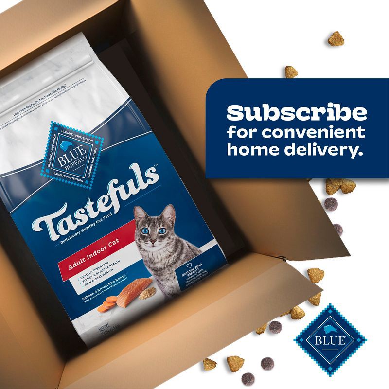 slide 11 of 11, Blue Buffalo Tastefuls with Salmon Indoor Natural Adult Dry Cat Food - 5lbs, 5 lb