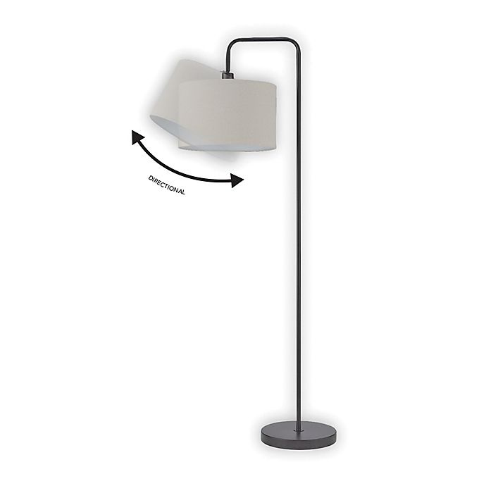 slide 7 of 8, Globe Electric Barden Floor Lamp - Dark Bronze with Beige Fabric Shade, 1 ct