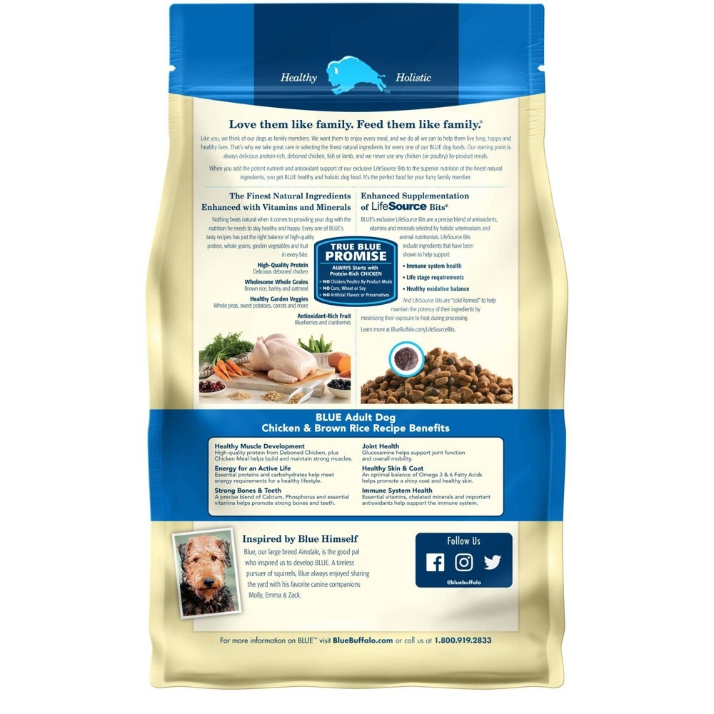slide 7 of 7, Blue Buffalo Life Protection Chicken & Brown Rice Recipe Adult Dry Dog Food - 3lbs, 1 ct