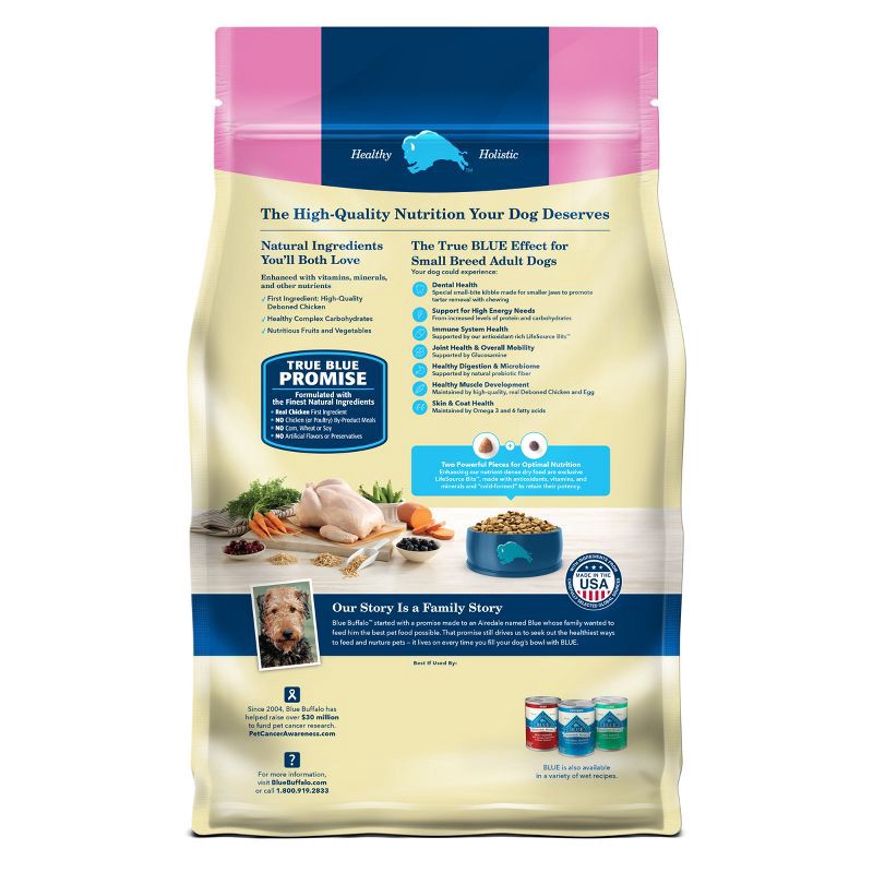 slide 2 of 11, Blue Buffalo Life Protection Formula Natural Adult Small Breed Dry Dog Food, Chicken and Brown Rice Trial Size Bag - 5lbs, 5 lb