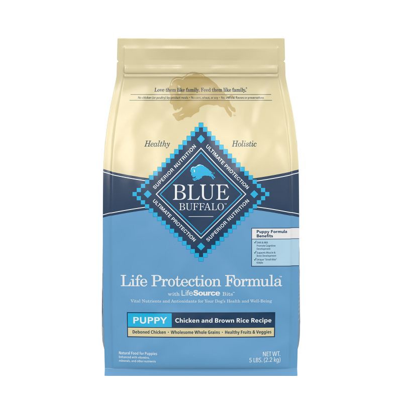 slide 1 of 9, Blue Buffalo Life Protection Formula Natural Puppy Dry Dog Food with Chicken and Brown Rice - 5lbs, 5 lb