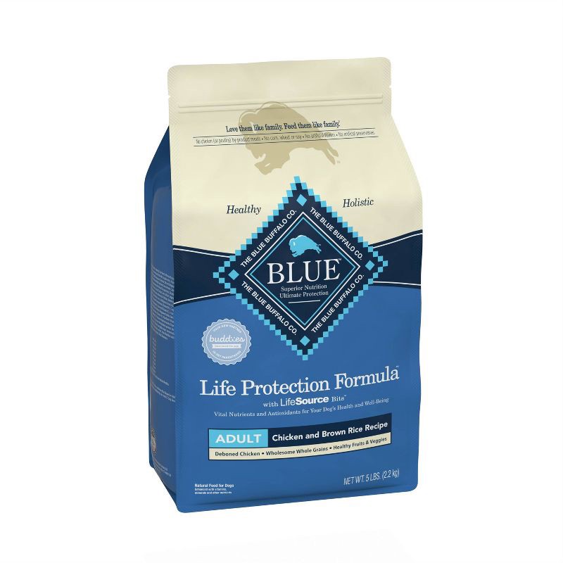 slide 6 of 10, Blue Buffalo Life Protection Formula Natural Adult Dry Dog Food with Chicken and Brown Rice - 5lbs, 5 lb