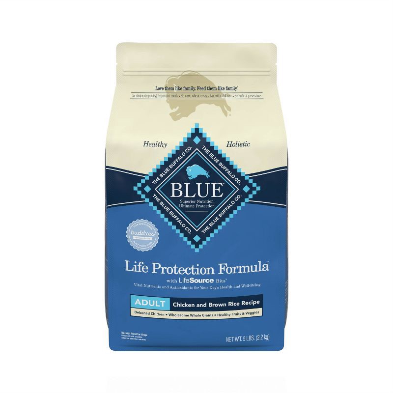 slide 6 of 9, Blue Buffalo Life Protection Formula Natural Adult Dry Dog Food with Chicken and Brown Rice - 5lbs, 5 lb