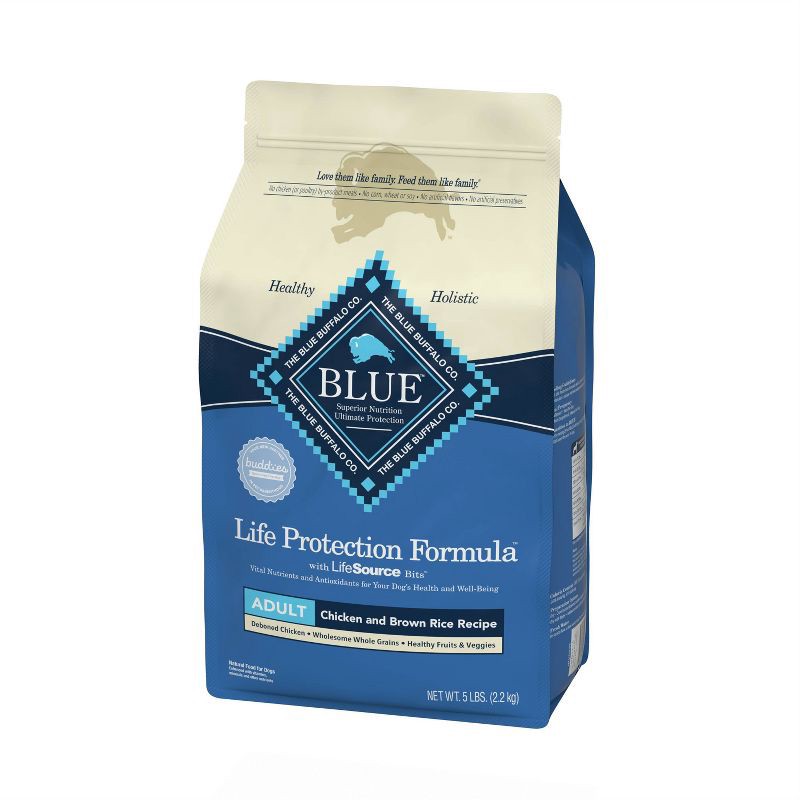 slide 2 of 9, Blue Buffalo Life Protection Formula Natural Adult Dry Dog Food with Chicken and Brown Rice - 5lbs, 5 lb
