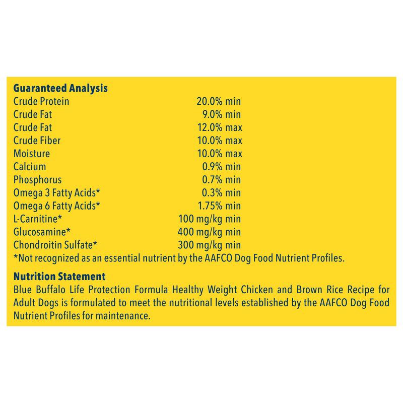 slide 7 of 10, Blue Buffalo Life Protection Formula Natural Adult Healthy Weight Dry Dog Food Chicken and Brown Rice - 5lbs, 5 lb