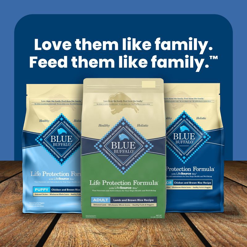 slide 9 of 12, Blue Buffalo Life Protection Formula Natural Adult Dry Dog Food with Lamb and Brown Rice - 15lbs, 15 lb