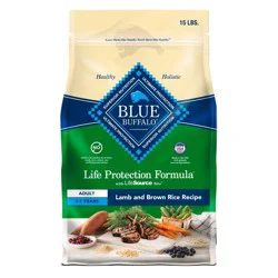 Blue Buffalo Life Protection Formula Natural Adult Dry Dog Food with Lamb and Brown Rice - 15lbs