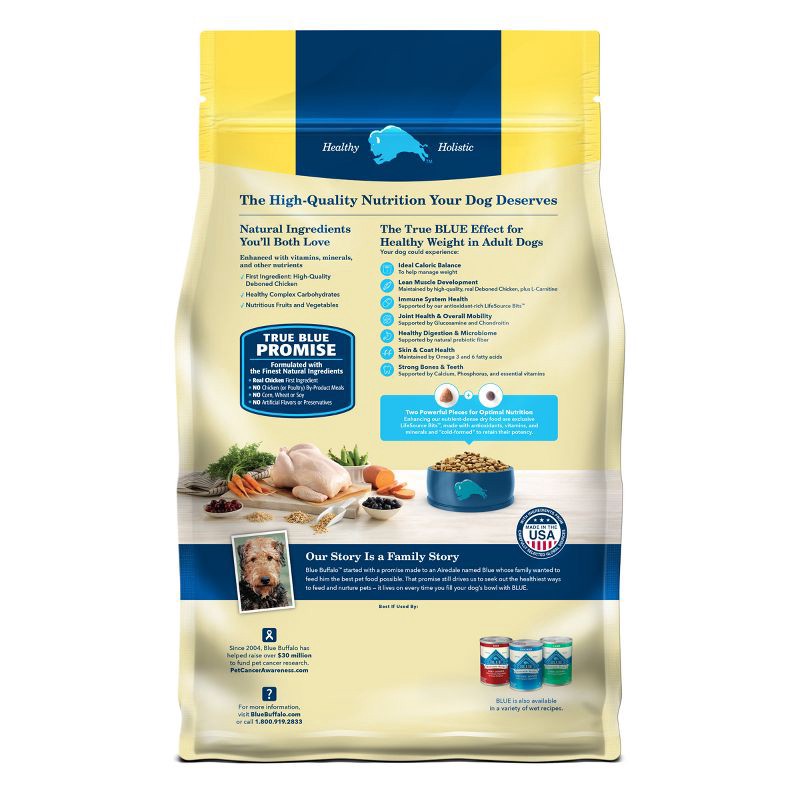 slide 3 of 11, Blue Buffalo Life Protection Formula Natural Adult Healthy Weight Dry Dog Food with Chicken and Brown Rice - 15lbs, 15 lb