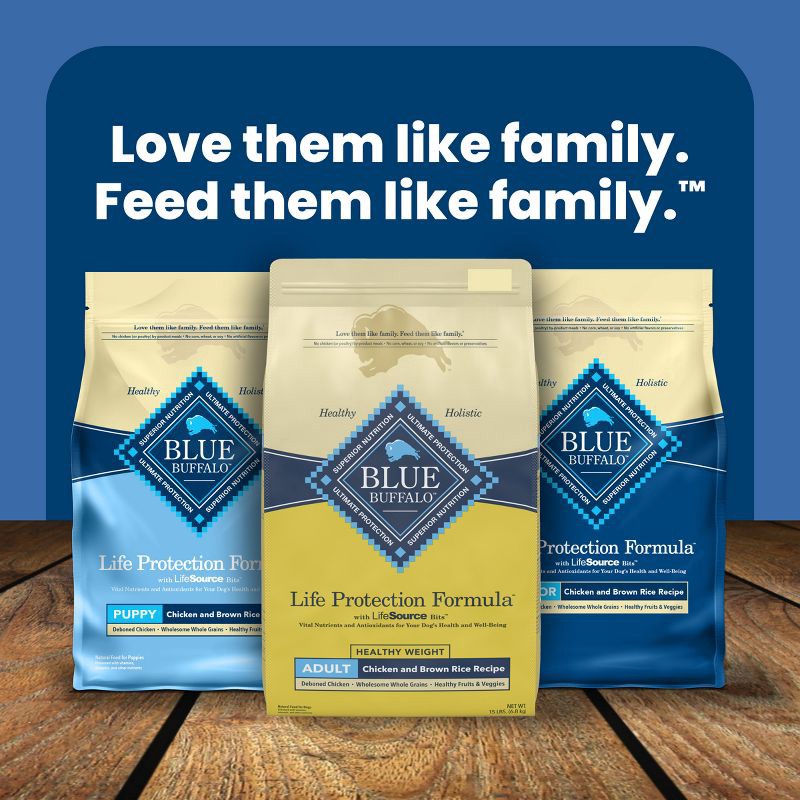 slide 5 of 11, Blue Buffalo Life Protection Formula Natural Adult Healthy Weight Dry Dog Food with Chicken and Brown Rice - 15lbs, 15 lb